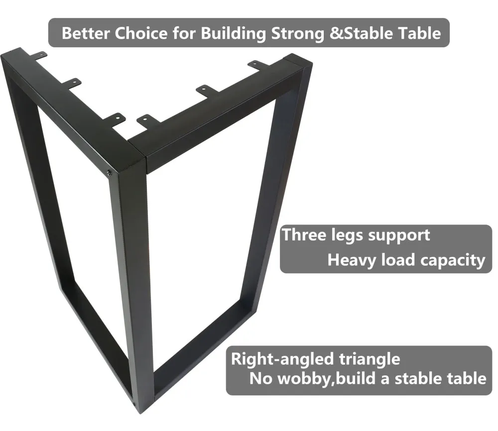 Black Steel Coffee Office Computer Desk Industrial Kitchen Table Legs