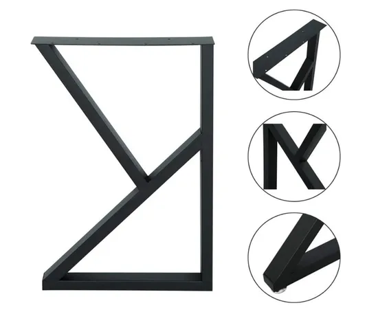 Industrial Table Legs Black Metal Furniture Legs