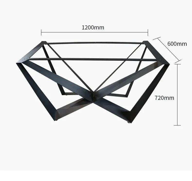 Dining Restaurant Industrial Coffee Metal Steel Dining Black Table Frame