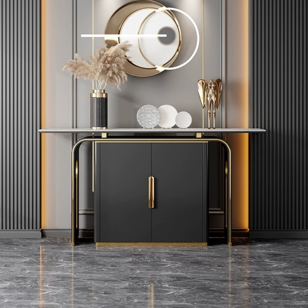 Italian Light Luxury Marble Console Table - 2025 Minimalist Statement Piece for Entryway & Living Room