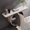 Italian Modern Simple Luxury Slate Console Table - Marble Sideboard Option with Storage for Entryway