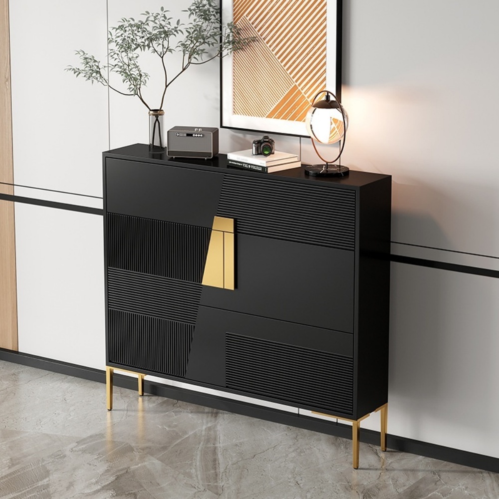 Italian Minimalist High-End Entrance Shoe Cabinet with Partition for Hallway