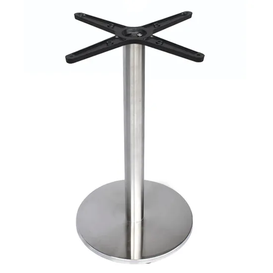 Europe Hot Selling Style Industrial Cafe Tables with Stainless Steel Base