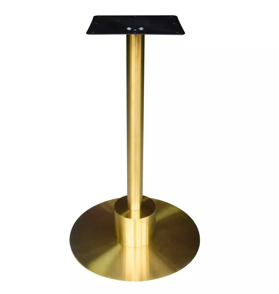 Artificial Marble Dining Table with Brass Stainless Steel Table Base