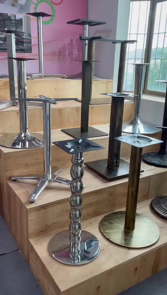 Wholesale Modern Round Black High Steel Coffee&Cafe Metal Table Base