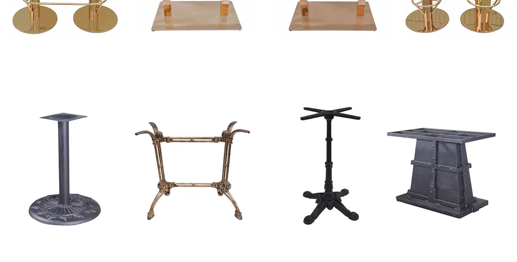 Furniture Restaurant Coffee Dining Stainless Steel Metal Tulip Cast Iron Table Base