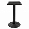 Black Color Powder Coated Cast Iron Restaurant Table with Large Flat Base