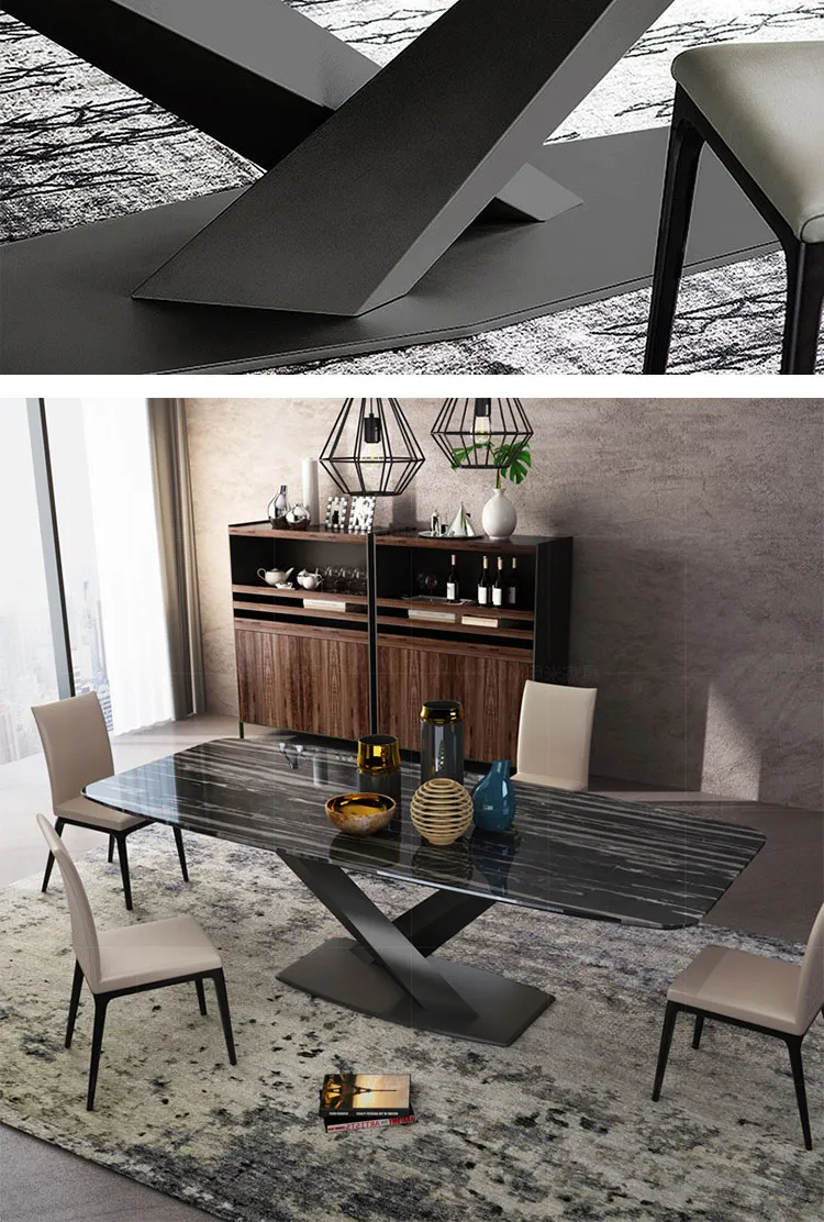 Modern V Shaped Cross Dining Room Large Pedestal Desk Metal Table Base