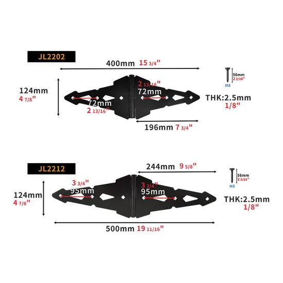 One Pair Wood Fence Hardware Gate Hinge