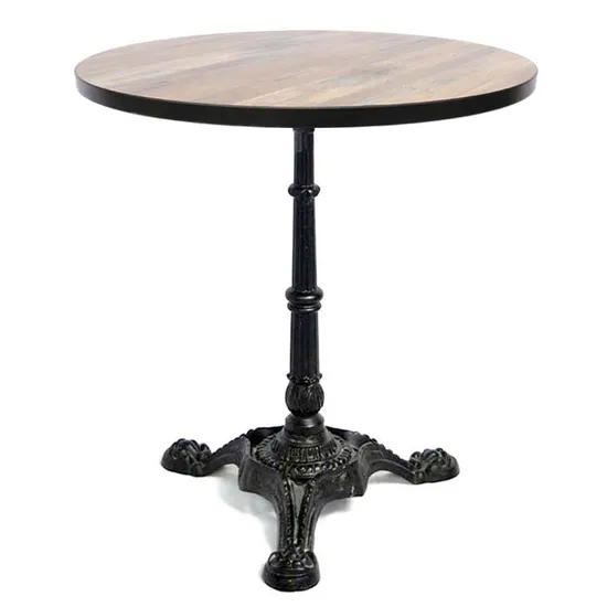 Cast Iron Powder Coated Black Dining Table Base