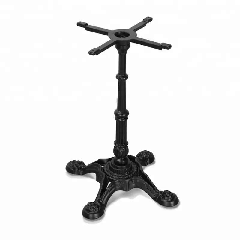 Cast Iron Powder Coated Black Dining Table Base