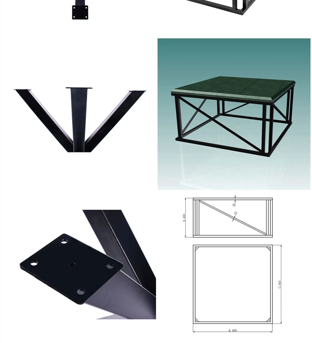Cross-Bonding Metal Steel Dining Table Base Office Computer Desk Table Base