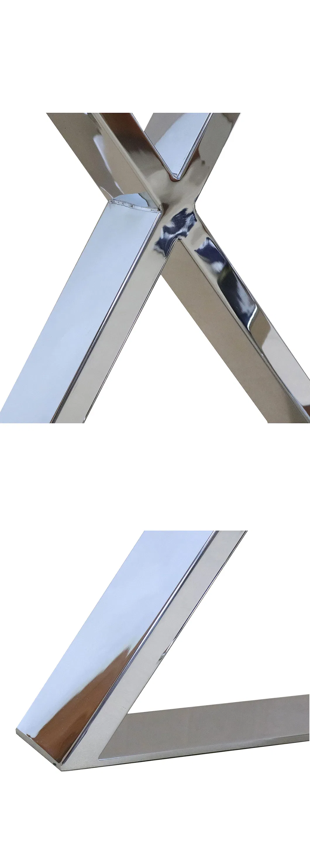 Modern Restaurant Bench Desk Metal Coffee Dining X Shape Square Table Legs