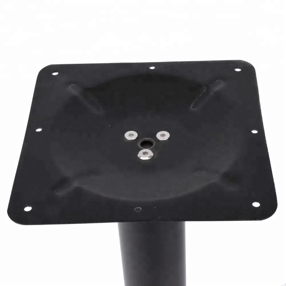 Furniture Parts Black Cross Cast Iron Metal Table Leg for Hotel Use