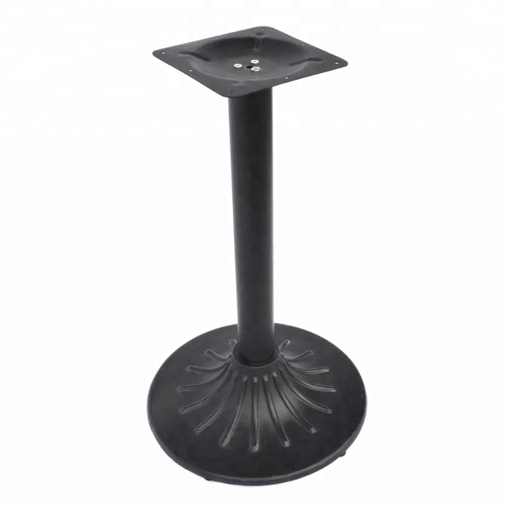 Furniture Parts Black Cross Cast Iron Metal Table Leg for Hotel Use