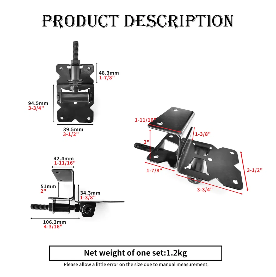 Gate Hinges Adjustable Self Closing Gate Hinges PVC Door Hinge