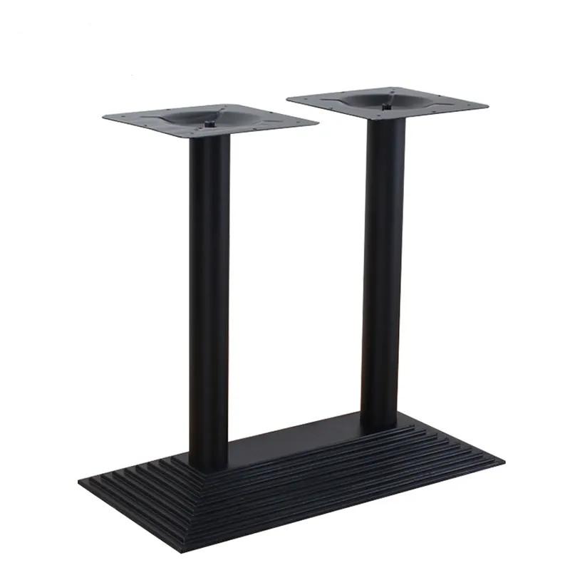 Hardware Antique Black Metal Table Base Reproduction Cast Iron Trapezoid Table Leg