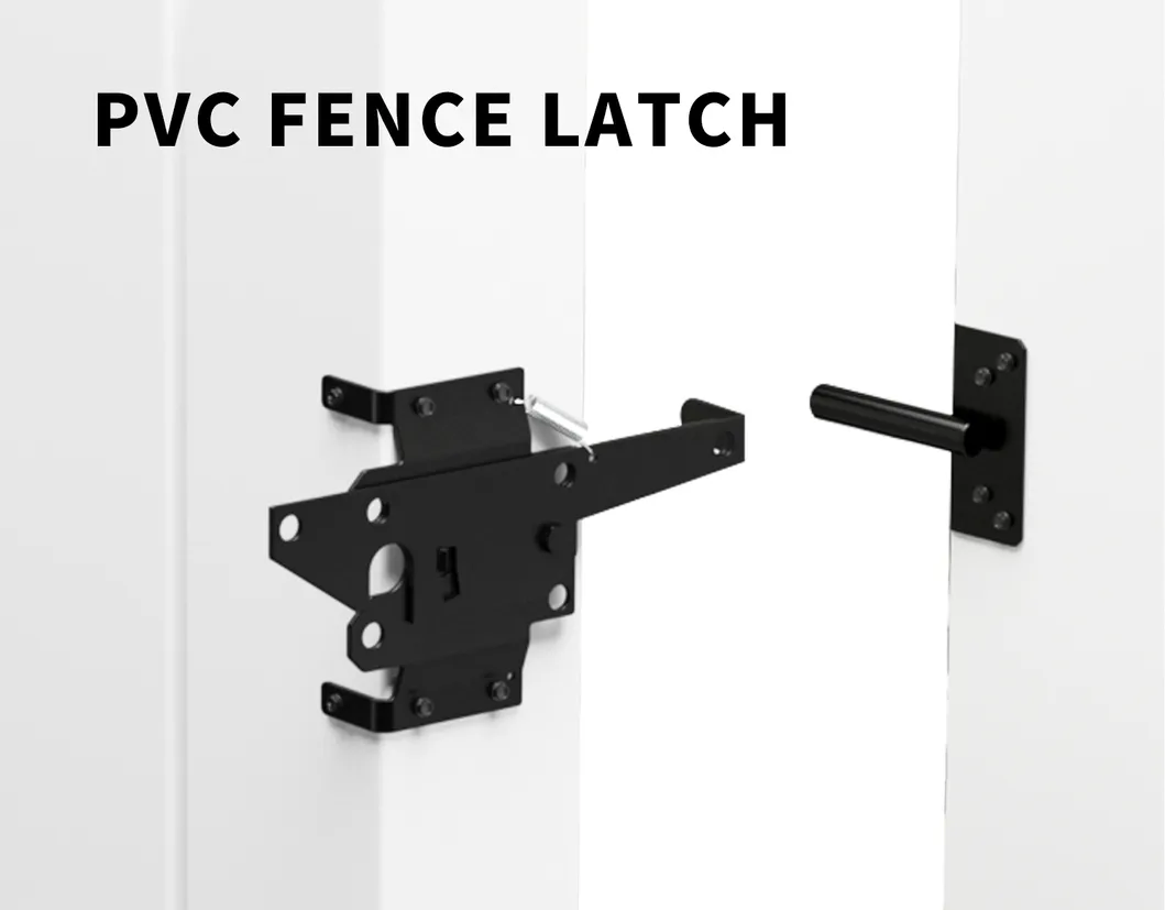Fence Self-Locking Black Steel Automatic Gravity Lever Wood Fence Gate Latches