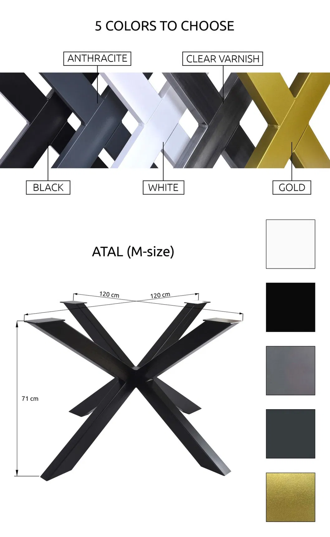 Furniture Modern Round Restaurant Glass Coffee Dining Cast Iron Metal Table Base