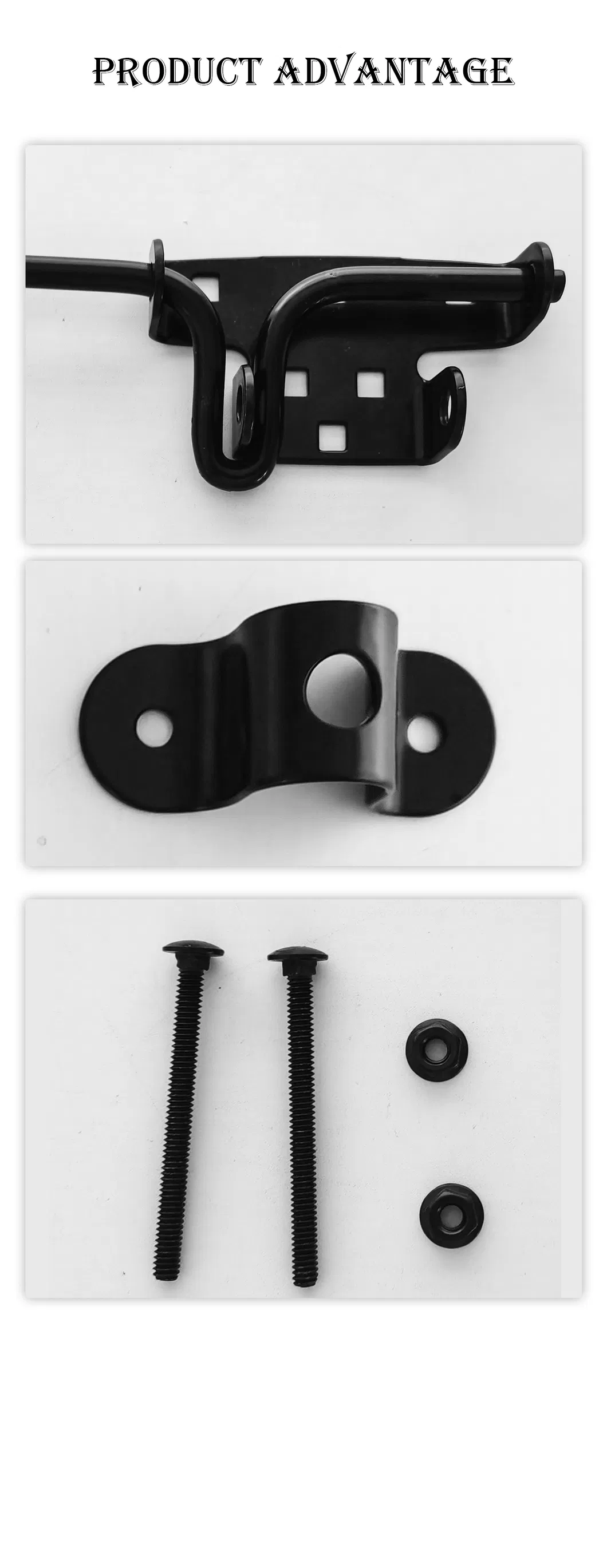 Black Safety Lock Bolt Heavy Duty Slide Bolt Lock Door &amp; Window Hinges