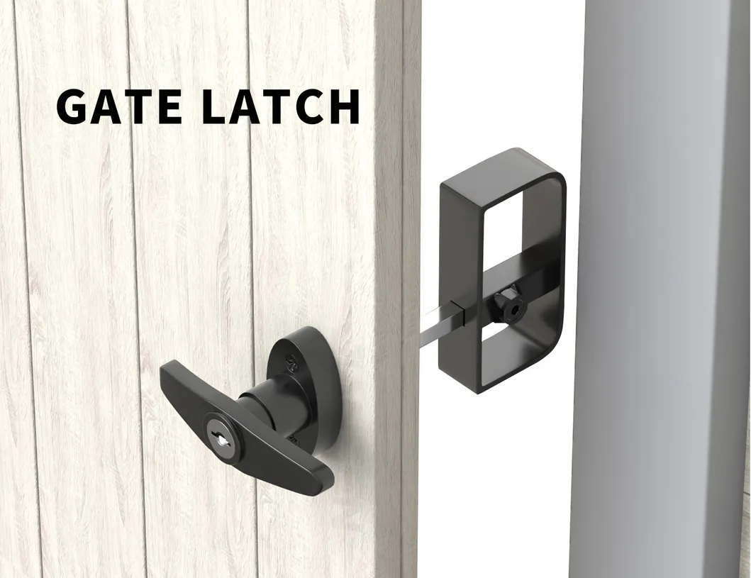 T-Handle Lock Shed Door Latch Lock Kit Door Hinges