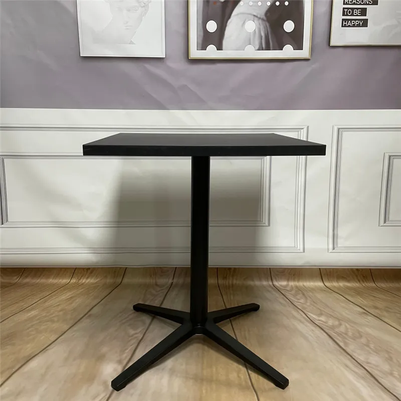 Outdoor Aluminum Alloy Table Legs Black Dining Table Base for Restaurant