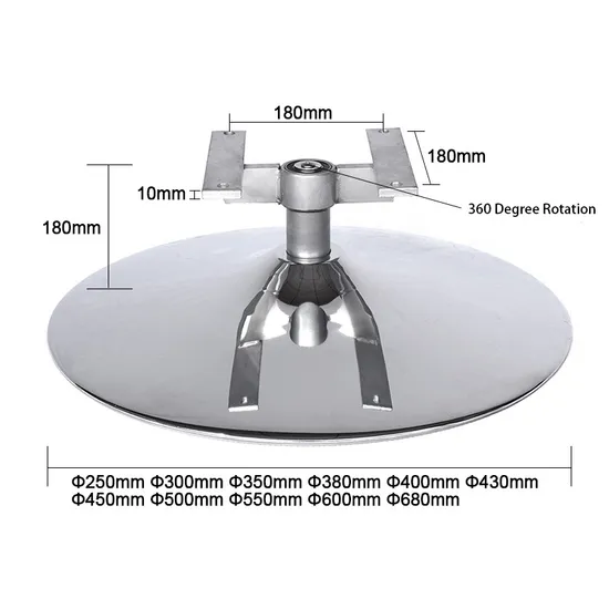 High Quality Sofa Feet 360 Degree Stainless Steel Sofa Base