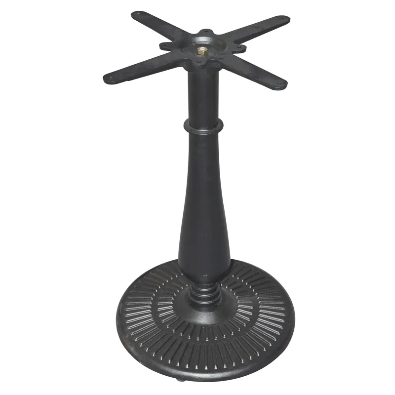 Sun Pattern Vase Bottom Antique Black Cast Iron Table Base