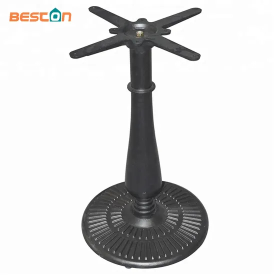 Sun Pattern Vase Bottom Antique Black Cast Iron Table Base