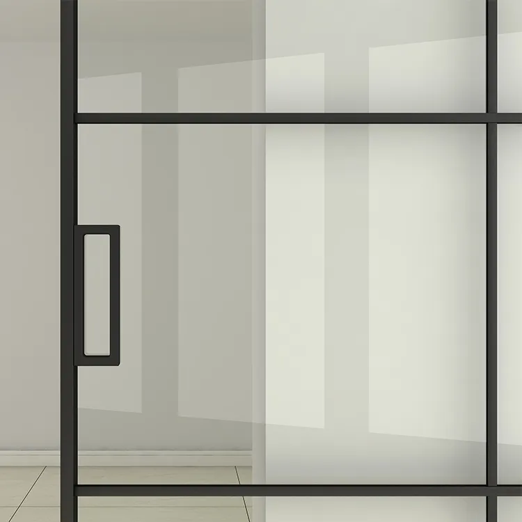 Custom Iron and Glass Sliding Barn Doors with Hardware