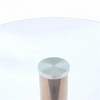 Stable Glastisch Edelstahl Round Glass Top Single Leg Dining Cafe Table Base