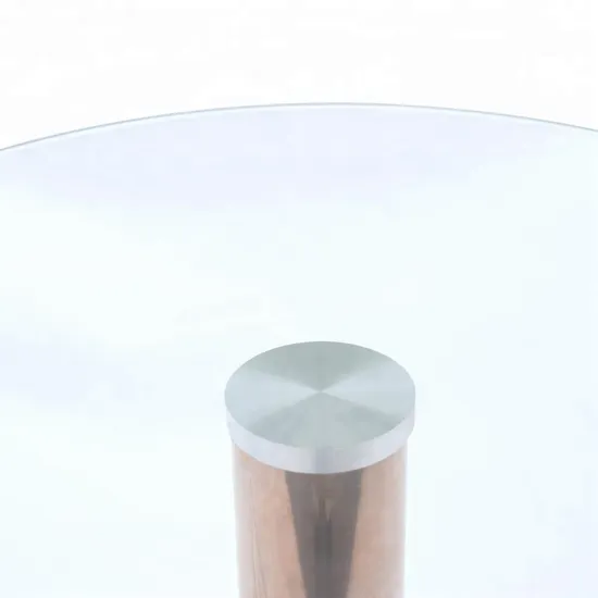 Stable Glastisch Edelstahl Round Glass Top Single Leg Dining Cafe Table Base