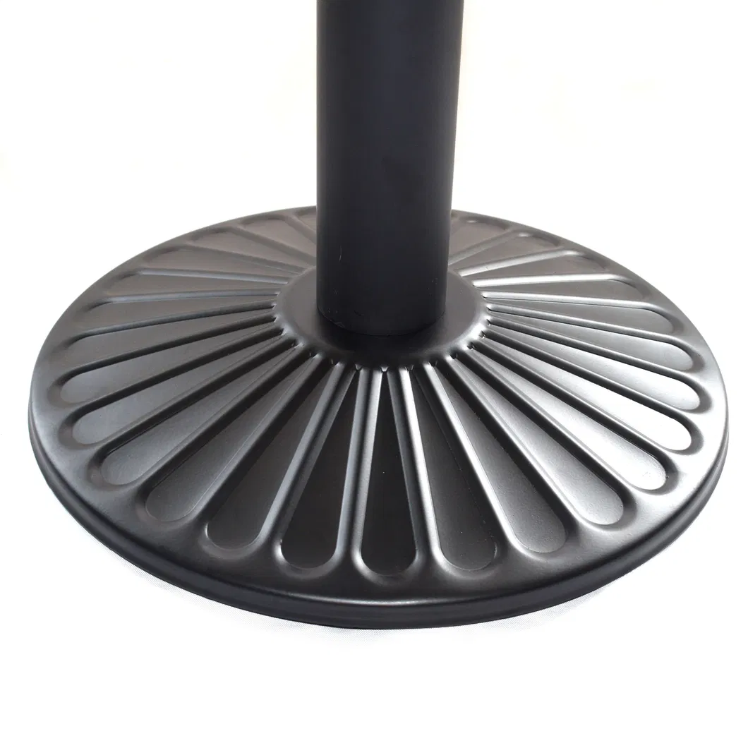 Good Quality Black Flat Solid Iron Table Base for Restaurant Use