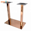 Built Metal Rose Gold Furniture Legs Table Base with Rectangle Base