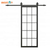 New Stylish Interior Black Steel Frame French Penal Barn Door