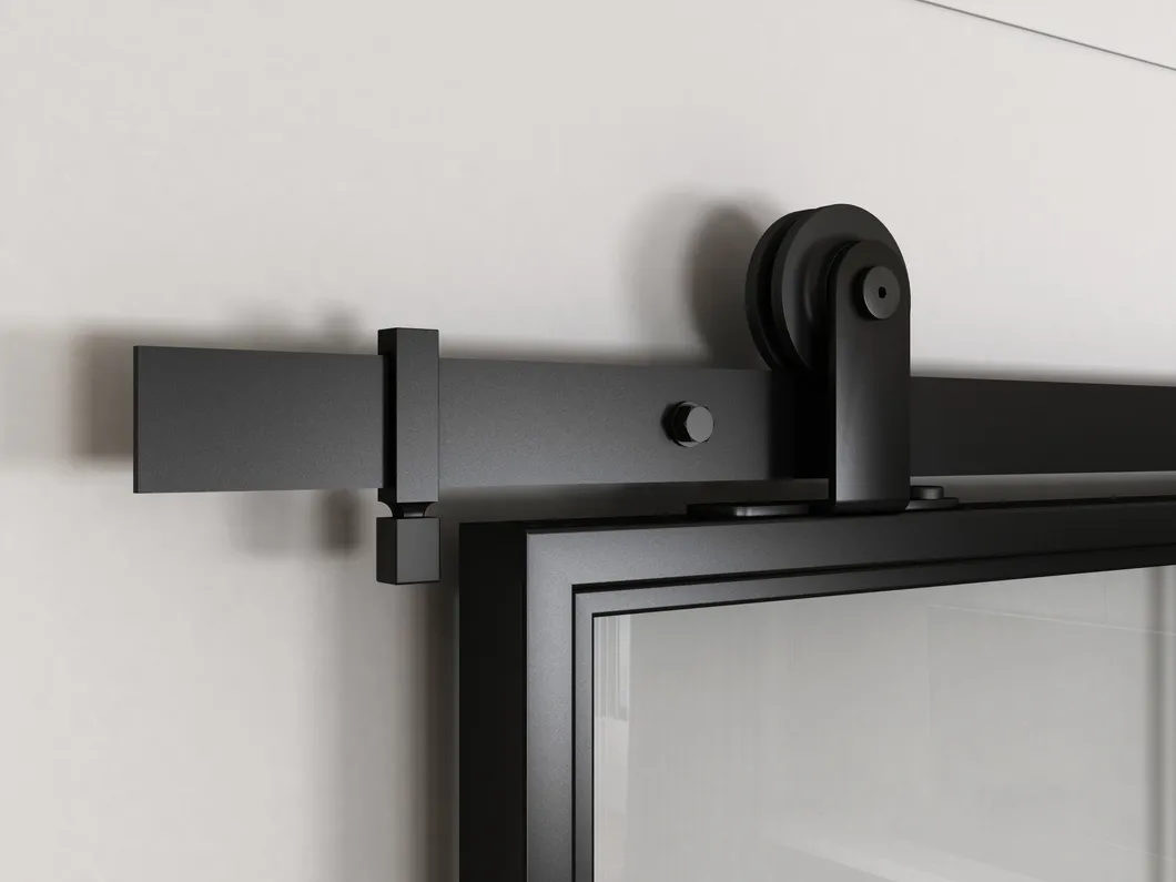 Interior Knocked-Down Sliding Steel Frame Glass Door Metal Sliding Door System
