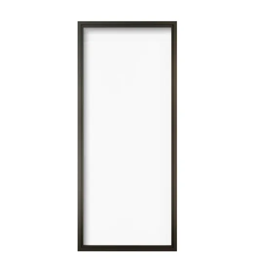 One Piece Metal Black Steel Frame Door with Clear Glass Insert