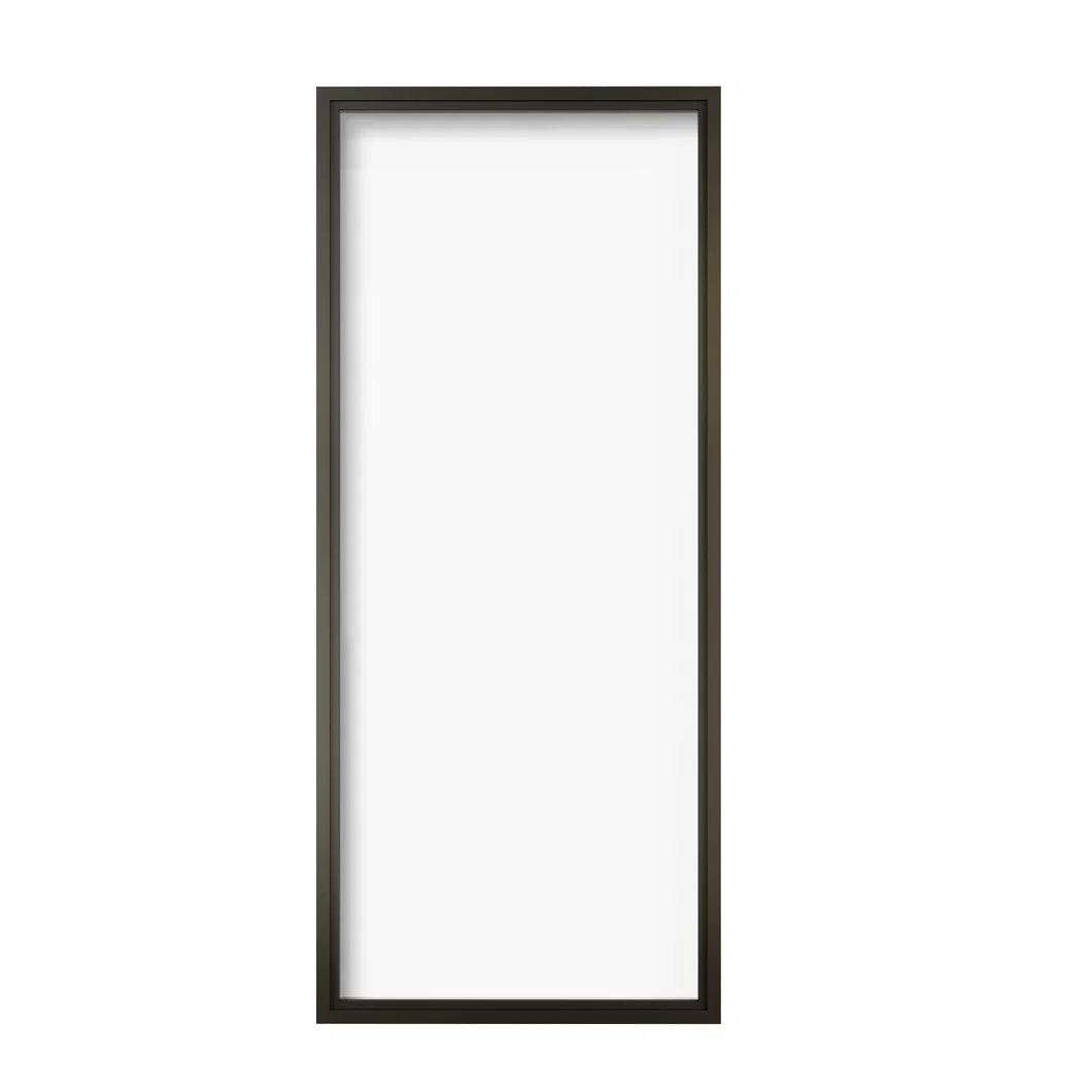 Apartment One Piece Interior Black Steel Frame Door with Clear Glass Insert