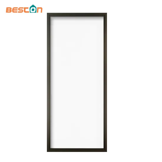 Apartment One Piece Interior Black Steel Frame Door with Clear Glass Insert