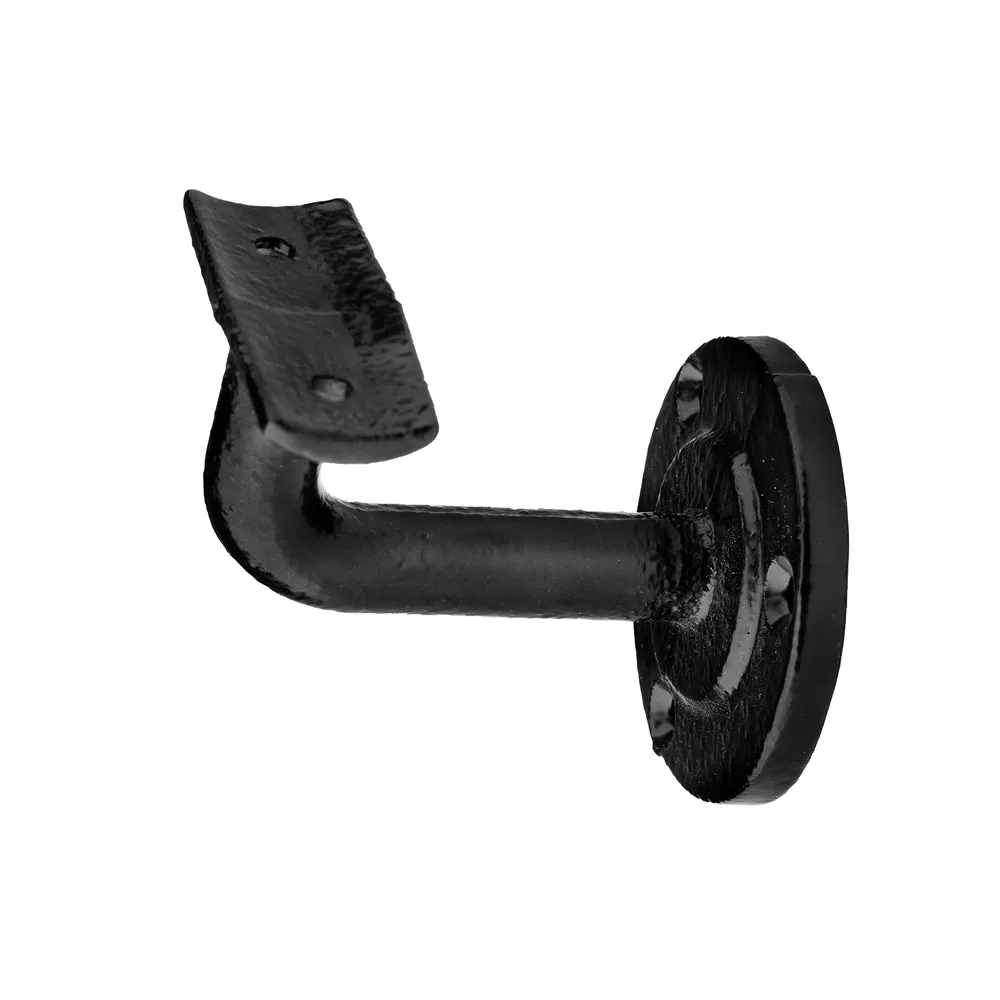 Armrest Bracket Wall Mount Removable Cast Iron Pipe Steel Metal Black Bracket