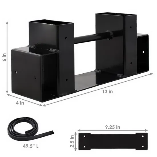 Outdoor Firewood Log Storage Rack Bracket Kit, Adjustable Log Rack Holder