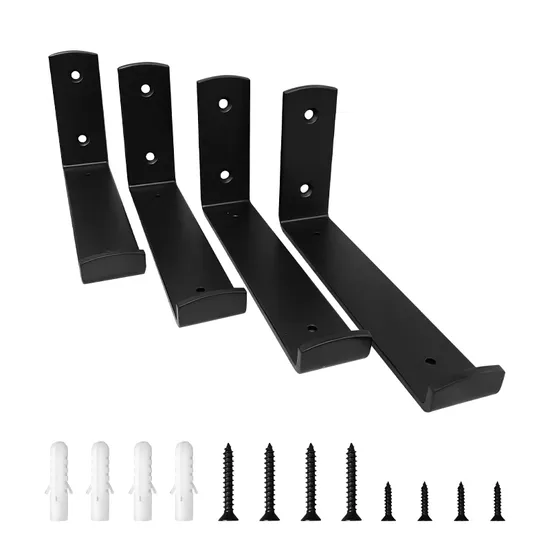 DIY L Set Cast Iron Metal Wall Floating Shelf Brackets for Shelves