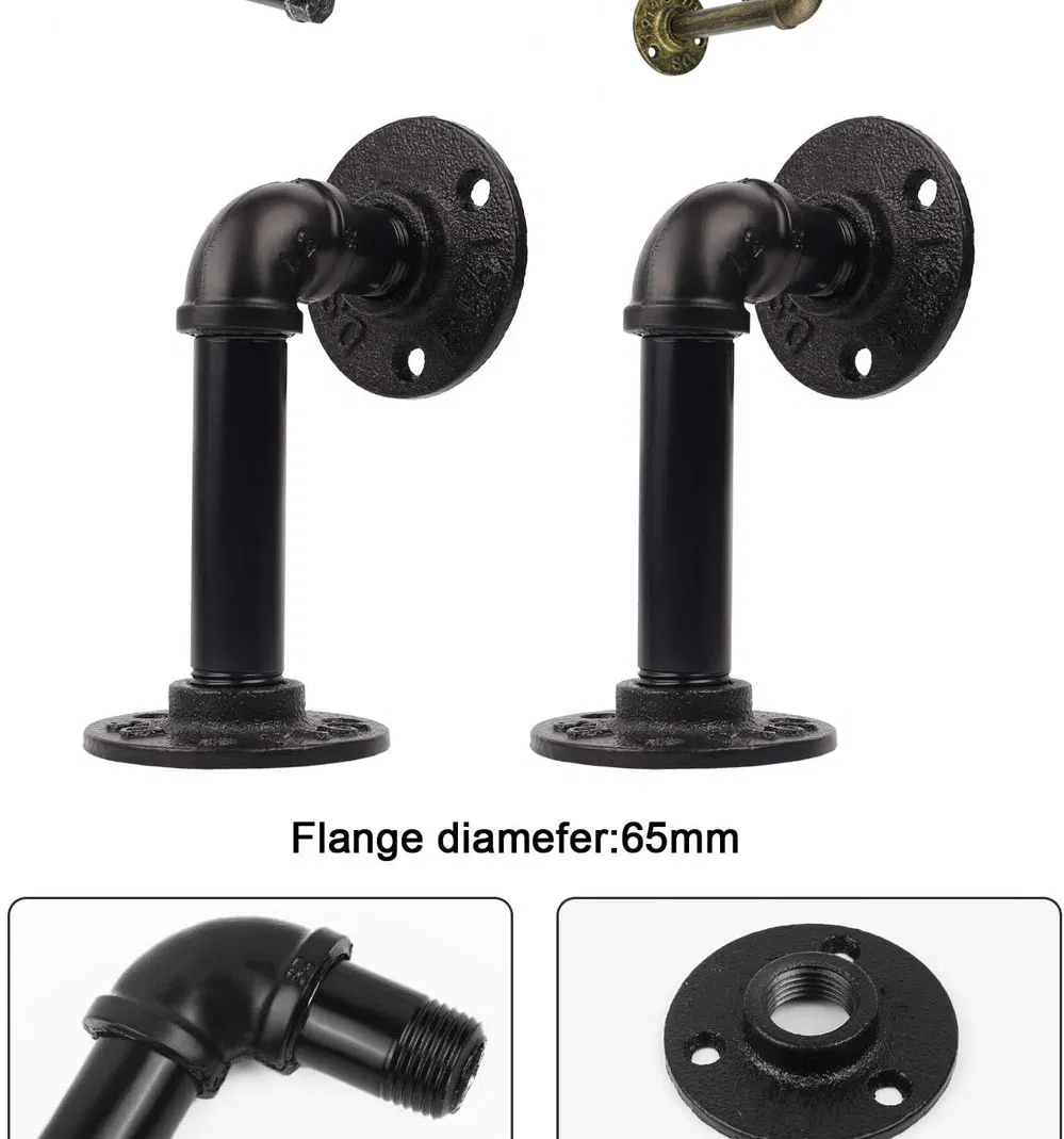 Wall Mounted Shelf Bracket Hanging Wall Metal Copper Pipe Bracket