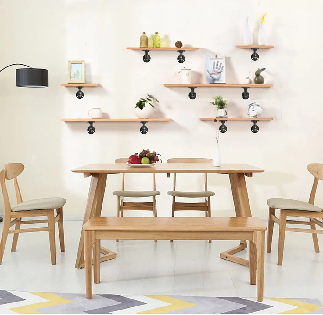 Iron Pipe Bracket Wall Mounted Floating Shelf Hanging Wall Hardware Decor