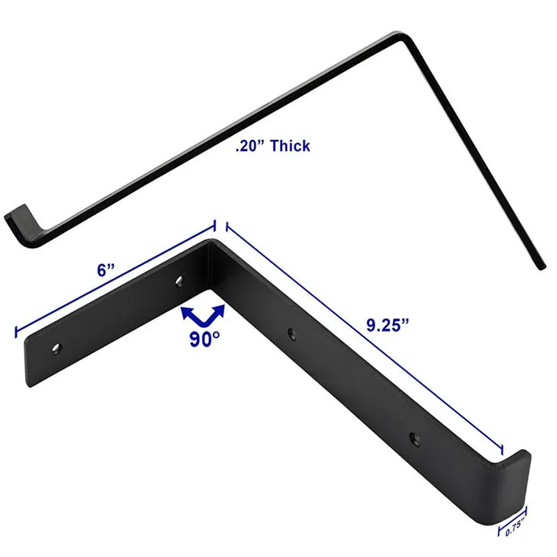 Floating Shelf Bracket Industrial Iron Angle Wall Brackets