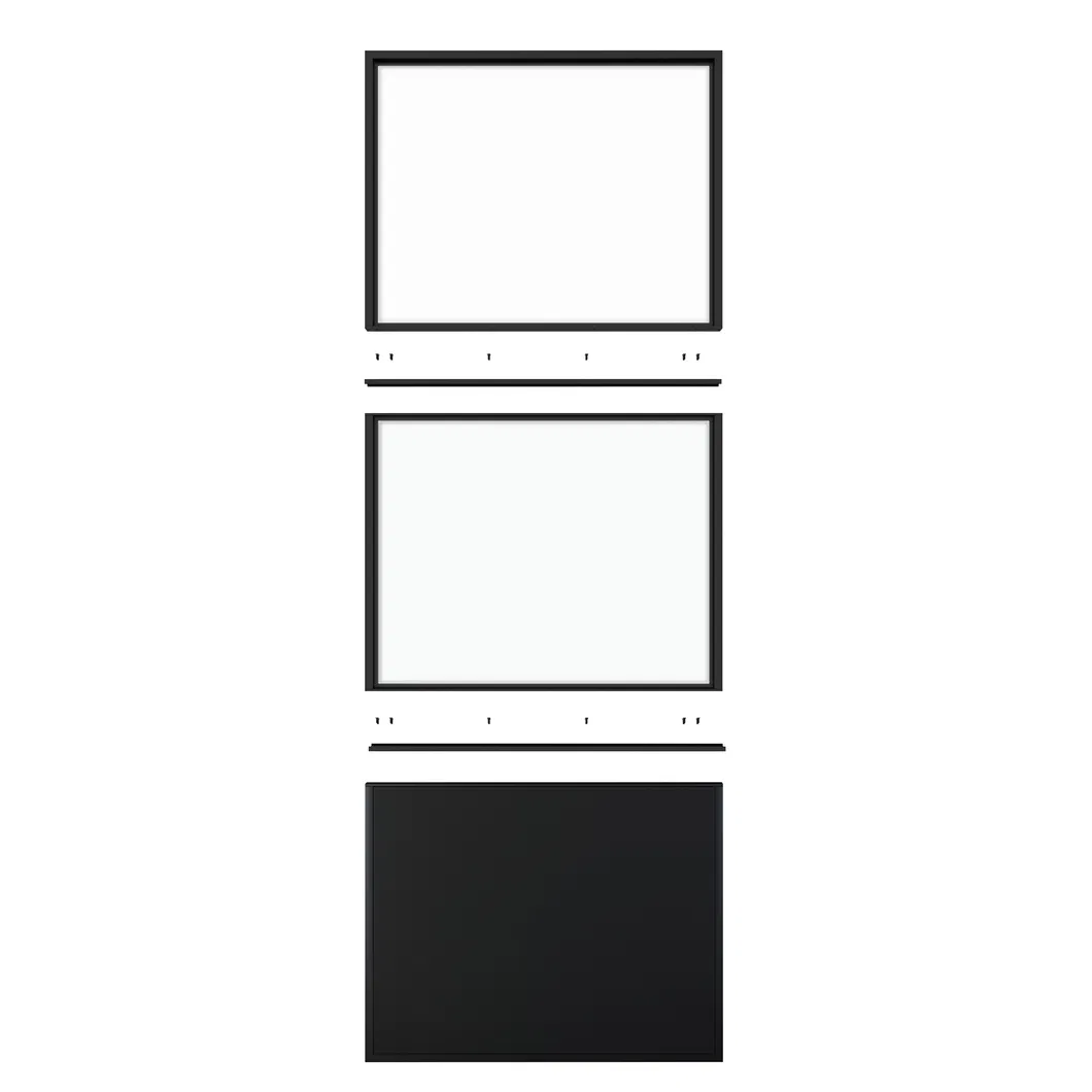 Barn Door Paneled Metal Glass Concorde Barn Door with Installation Hardware Kit