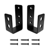 Door Barricade Brackets Black Steel U Security Door Lock Brackets with Screw