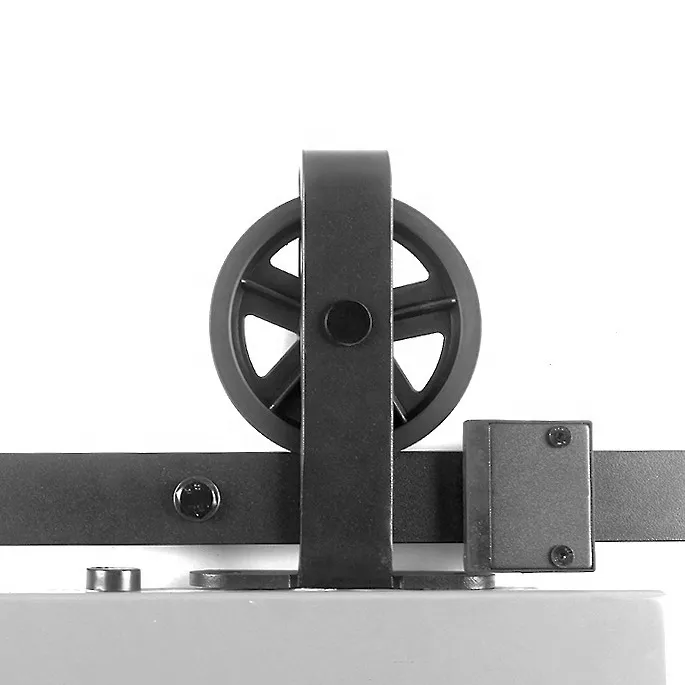 6.6FT Big Wheel Top Mounted Sliding Barn Door Basic Track Hardware Kit