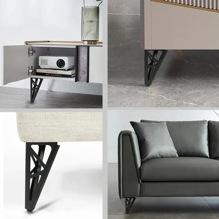 Table Feet Modern Black Hollow out Iron Sofa Furniture Legs