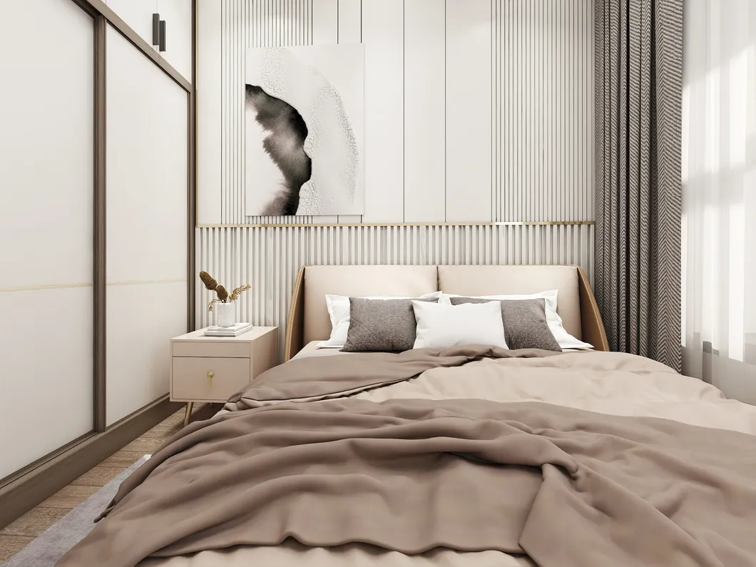 Apartment Hotel Modern Style Bedroom Furniture Set Bedside Table Wooden Bedside Table